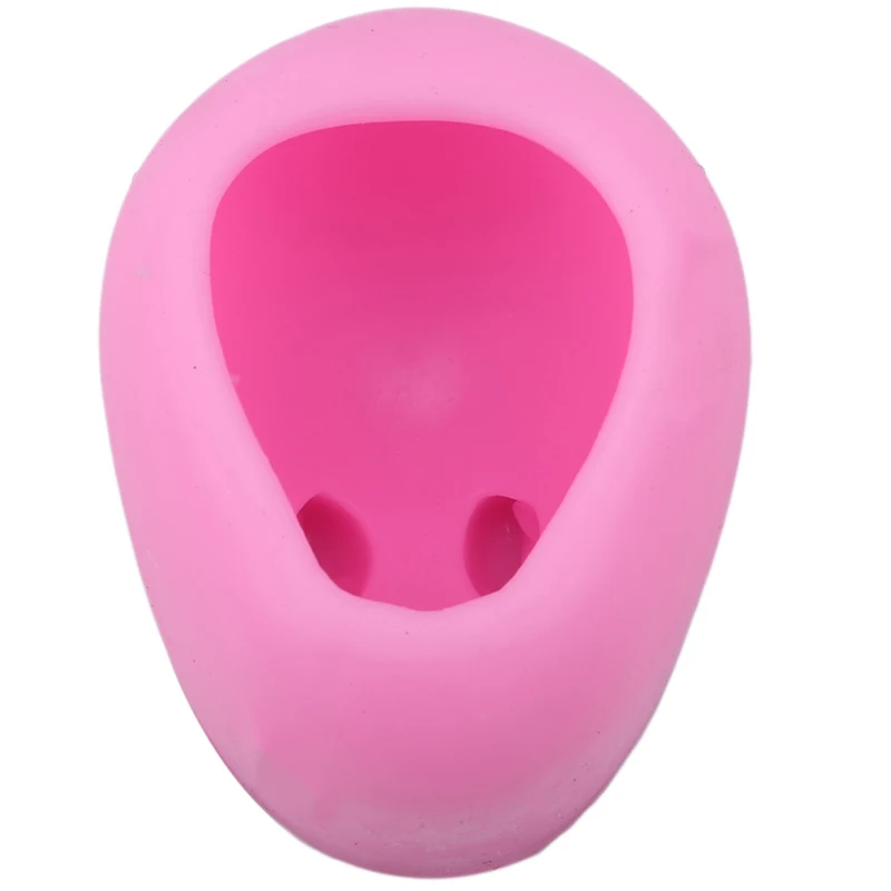 Pink large 3D мультфильм Пасхальная формочка Кролик Силиконовый кролик мусс Конфеты Мороженое Форма для шоколадного фондана украшения торта инструмент - Цвет: Pink large