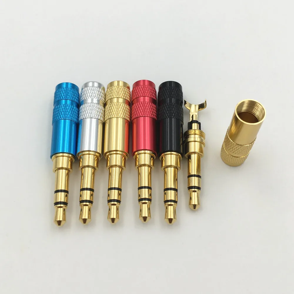 50 шт. алюминиевый корпус Mini 3 5 Jack мм полюсный аудио стерео с зажимом штекер для