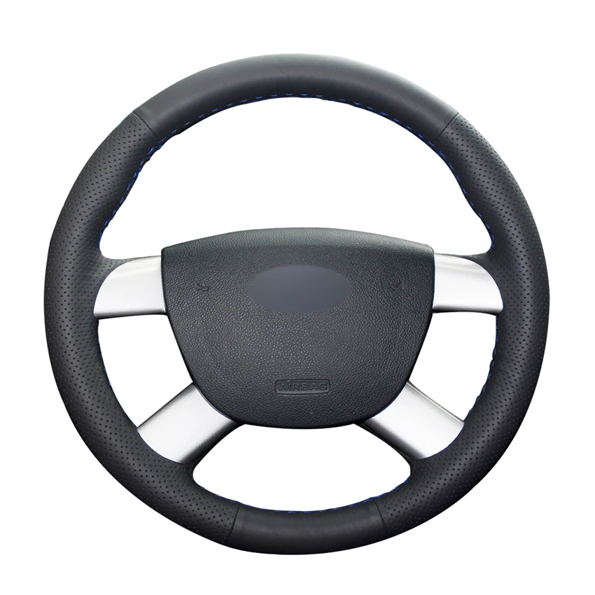 Ручная работа черный PU искусственная кожа рулевое колесо Крышка для Ford Kuga 2008-2011 Focus 2 2005-2011 C-MAX 2007-2010