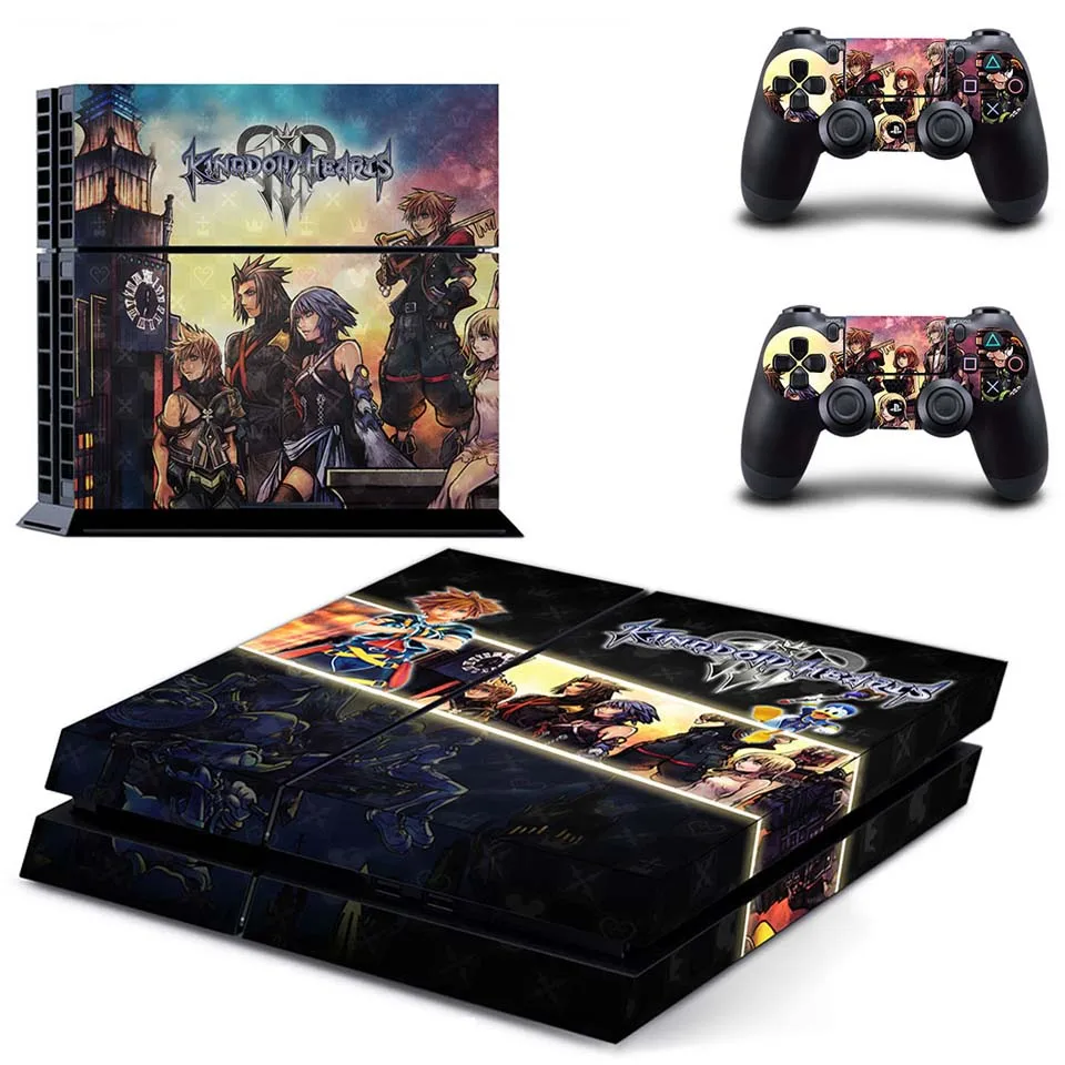 GYTM2285 Kingdom Hearts III PS4 виниловое покрытие Наклейка для Playstation 4 консоль+ 2 шт. контроллер наклейки на геймпады - Цвет: GYTM2285