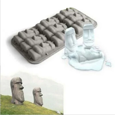 Каменные статуи Moai форма для мороженого лоток льда кубики летняя Мини