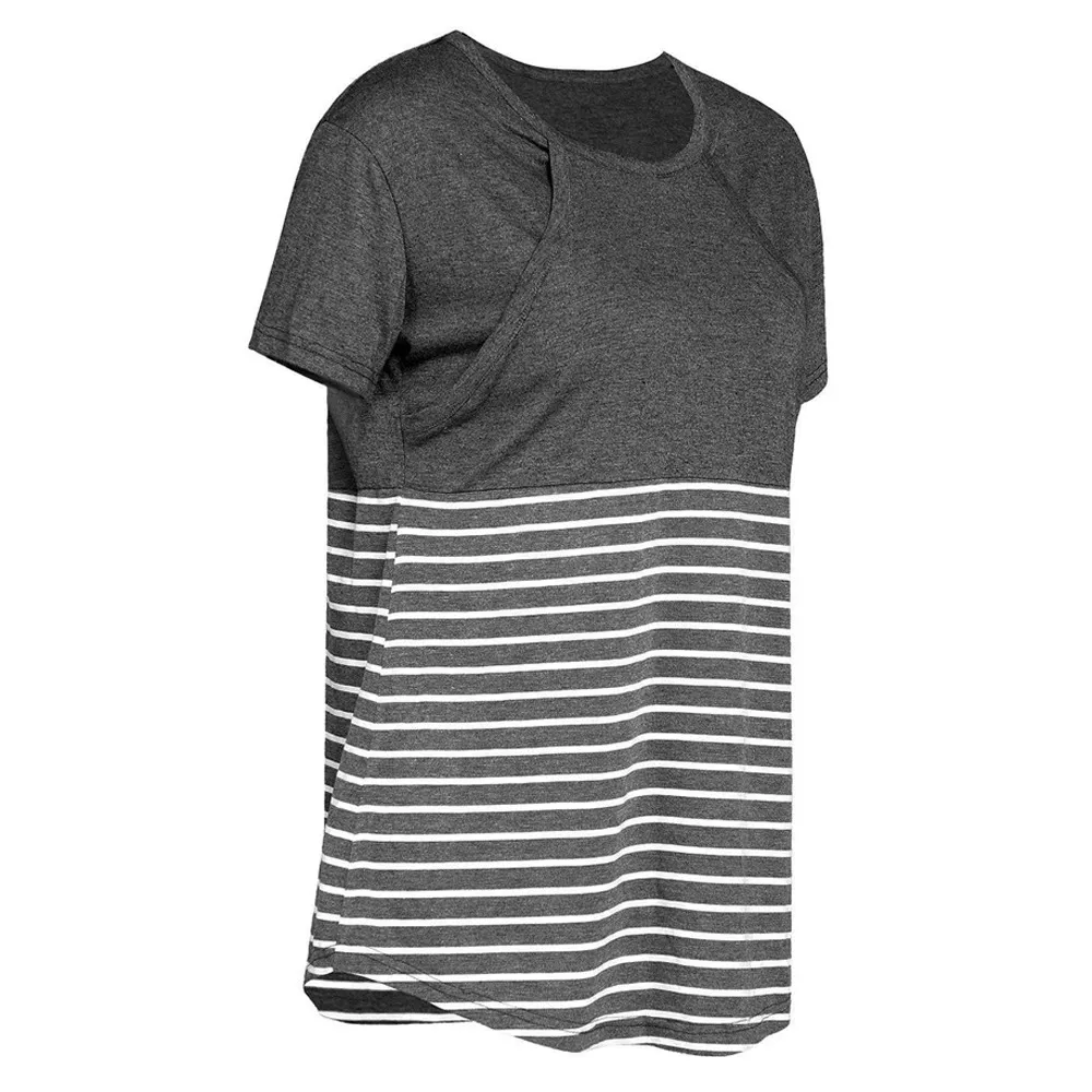 Одежда для беременных топ в полоску одежда кормления|Футболки| |