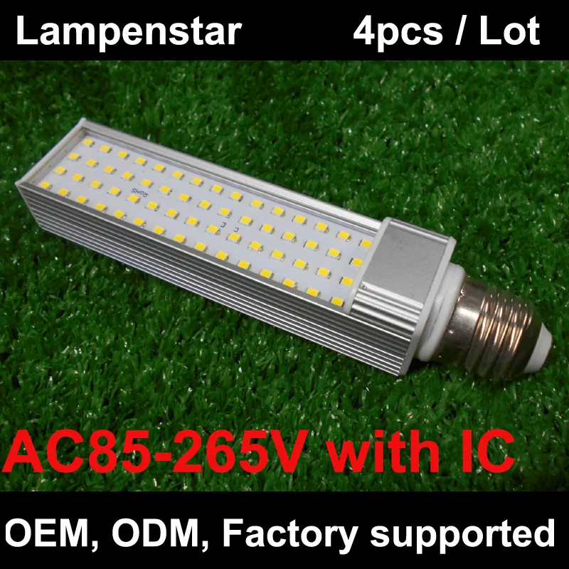 

4 шт./лот e27 led plc лампа 2835 60 SMD 11 Вт 3000 К 4000 к 6000 К AC85-265V 110 В 220 в теплый белый/холодный белый