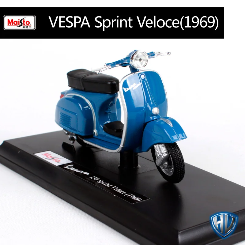 04343 Maisto 1:18 12 Скутеры Vespa мотоциклетные литые под давлением для женщин мотоциклетные мини мотоцикл модель подарок для коллекционирования 39540 - Цвет: 04343