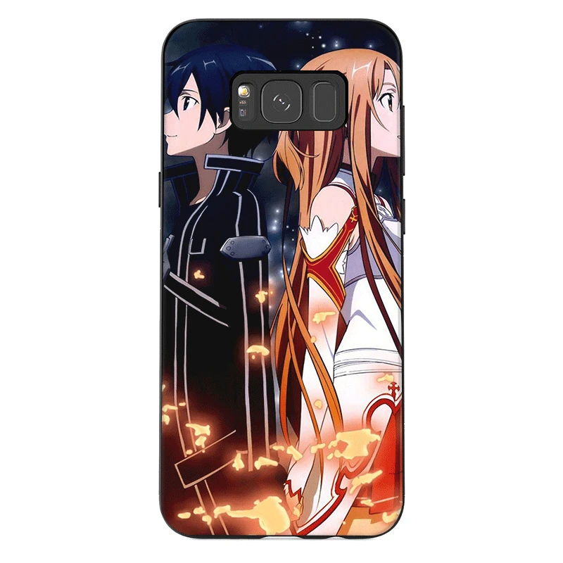 Силиконовый чехол для мобильного телефона Sword Art Online Samsung Galaxy A3 A5 A6 A7 A8 A9 A10 A20 A30 A40 A50