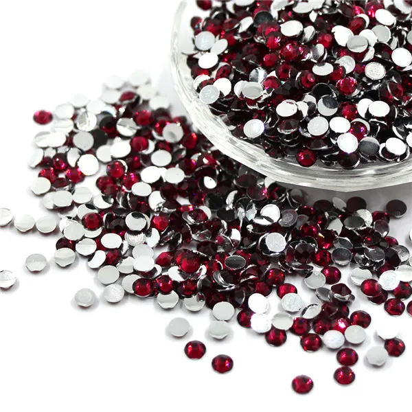 Fuchsia 1000 шт, стразы из смолы, круглые, 4 мм, камни и кристаллы для одежды, телефона, наклейки, алмазное сверло для рукоделия, аксессуары для женщин - Цвет: Fuchsia