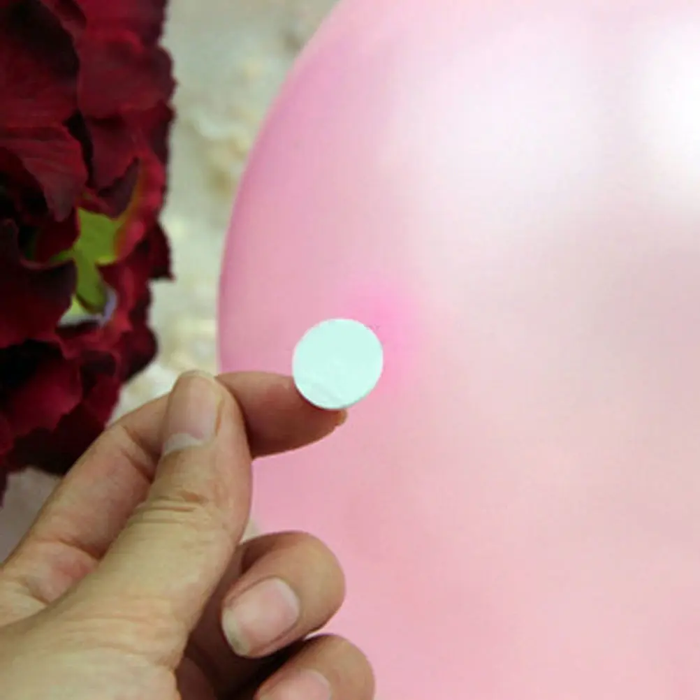 100 наклейки 15 мм Фурнитура для бижутерии белые круглые подушечки в горошек Stickum