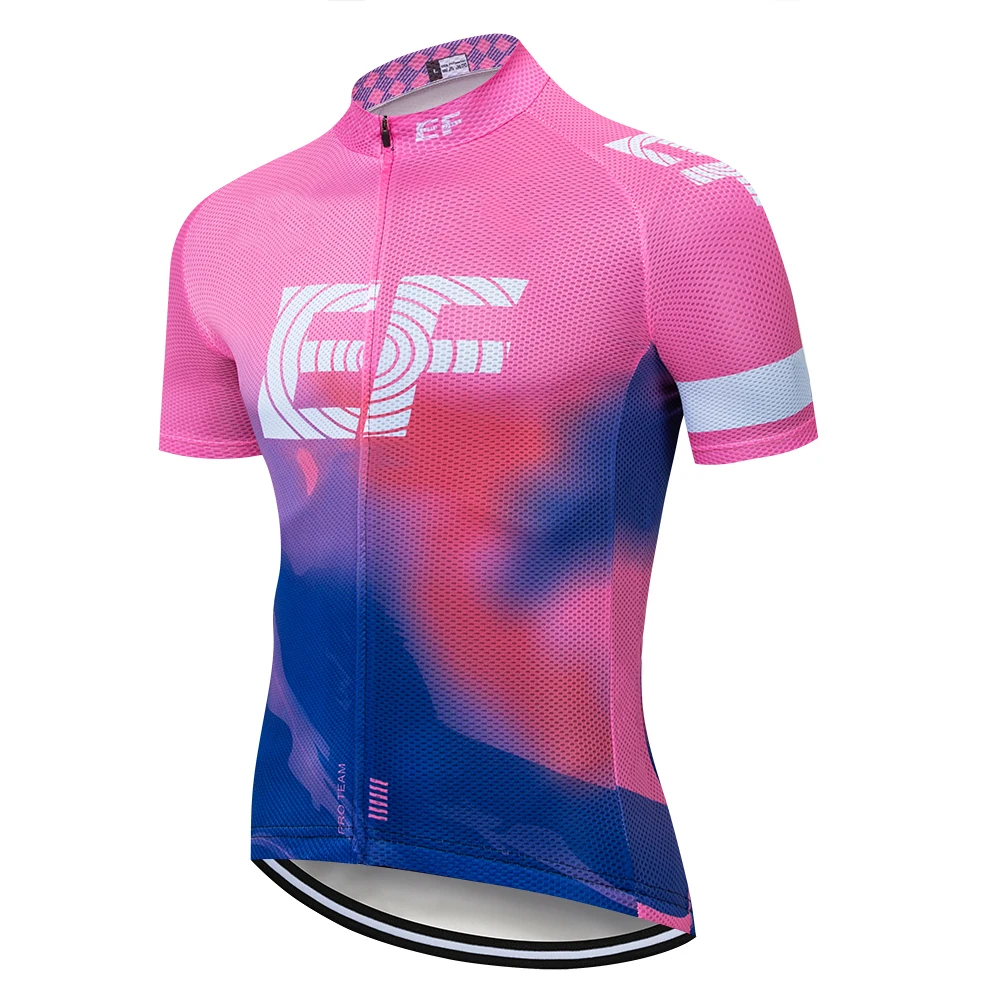 

2019 pink pro tour team EF cycling jersey set Bicycle maillot breathable MTB quick dry bike clothing Ropa ciclismo gel pad