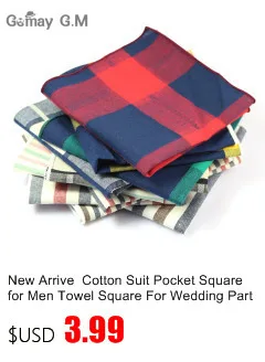 New Arrive Cotton Suit Pocket Square for Men Towel Square For Wedding Party Fashion Simple Cotton Mens Plaid Handkerchief Towel