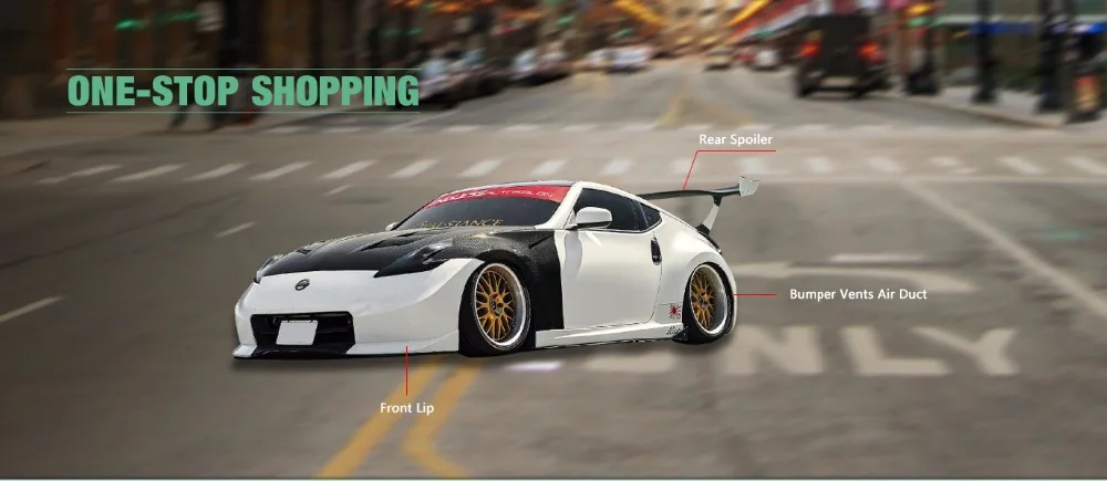 Для Nissan 09 года Z34 370Z тюнинг углеродного волокна задний бампер диффузор гоночный бампер для губ комплект обшивки спортивный спойлер крышка