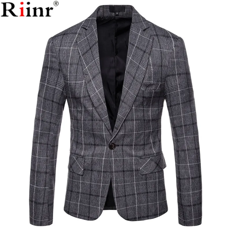 Куртка Riinr 2019 мужская с длинным рукавом модный костюм для отдыха приталенный