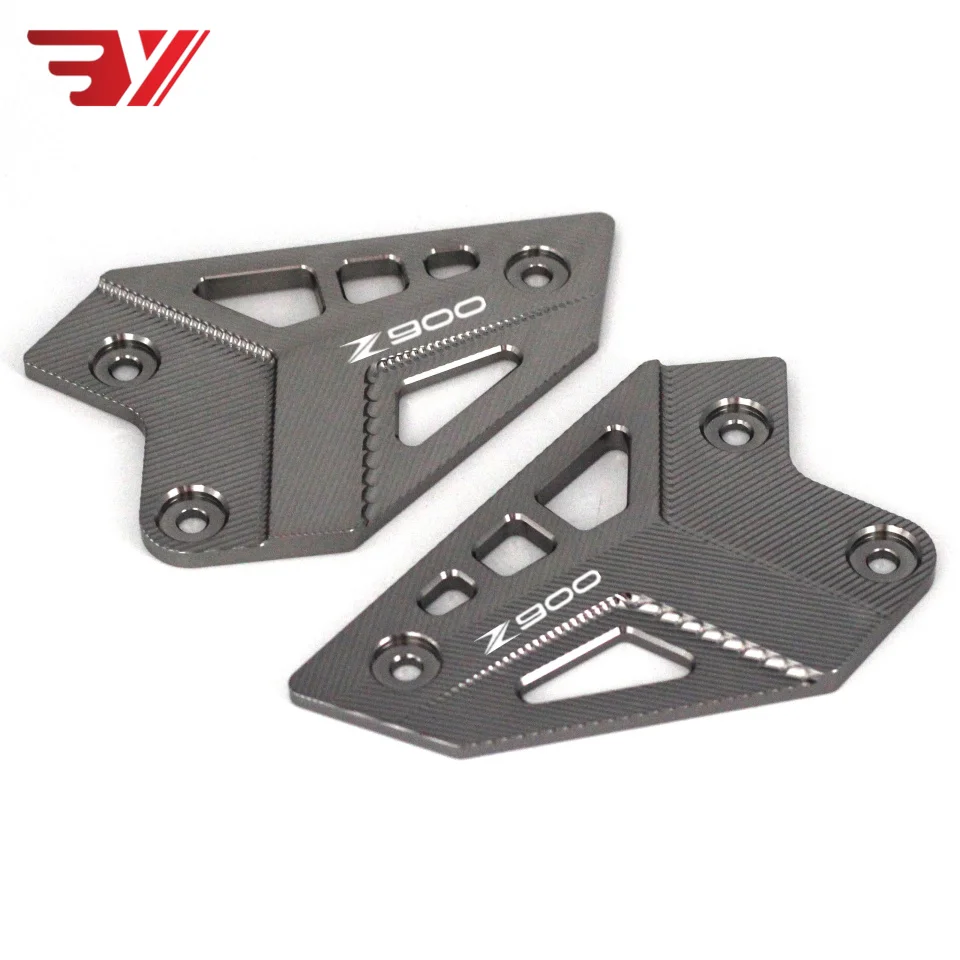 

Motorcycle Aluminum Accessories Foot Peg Heel Protection Protective Film Mount Heel Guard Protector For Kawasaki Z900 Z 900 2017