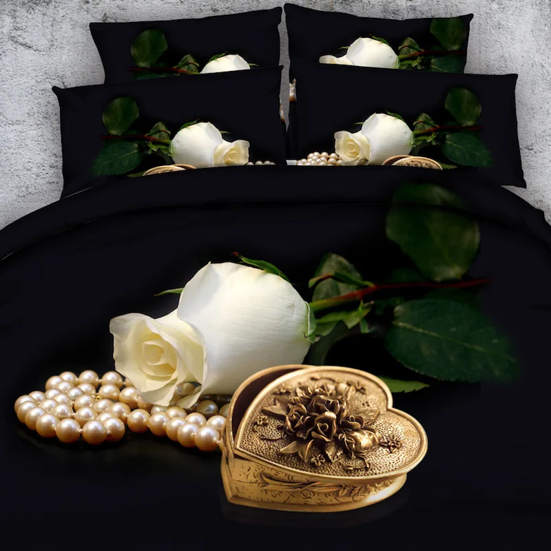 Королевский льняной брендовый набор из 6 деталей романтические красные розы и