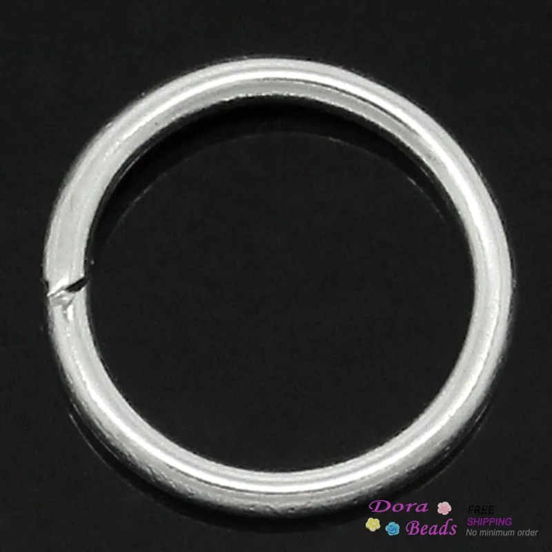 DoreenBeads Открыть Перейти Кольца Выводы Посеребренная 6 мм (2/8 &quot) Диаметр 1000 Шт.