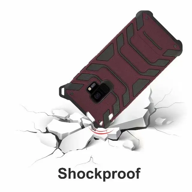 Ударопрочный чехол для телефона Samsung S9 S8 Plus S7Edge роскошный армированный ТПУ + ПК