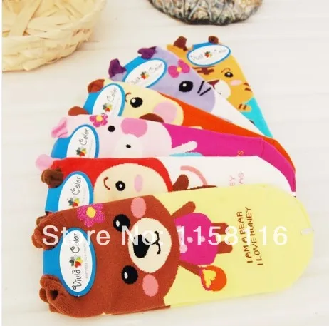 Lovely pure cotton socks three-dimensional cartoon | Женская одежда