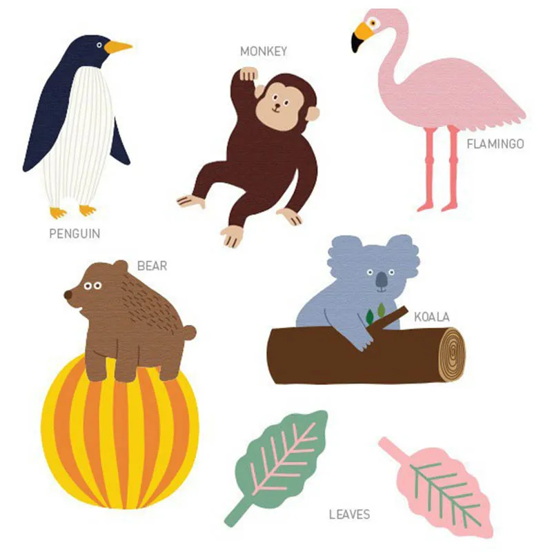 Декорации для детского дня рождения в виде животных джунглях|Флажки вымпелы и