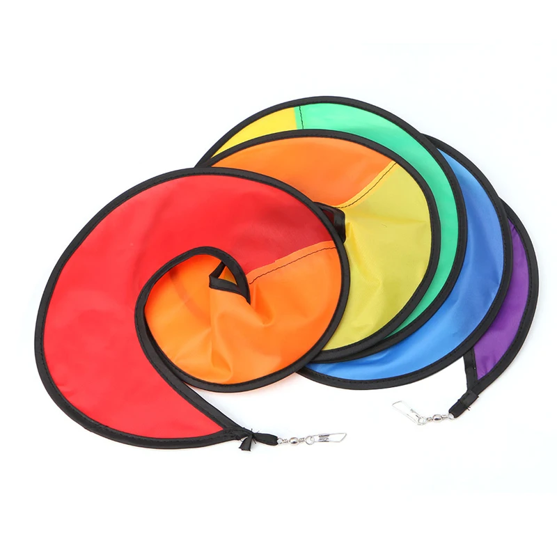 

Camping Tent Foldable Rainbow Spiral Windmill Wind Spinner Home Garden Decor New
