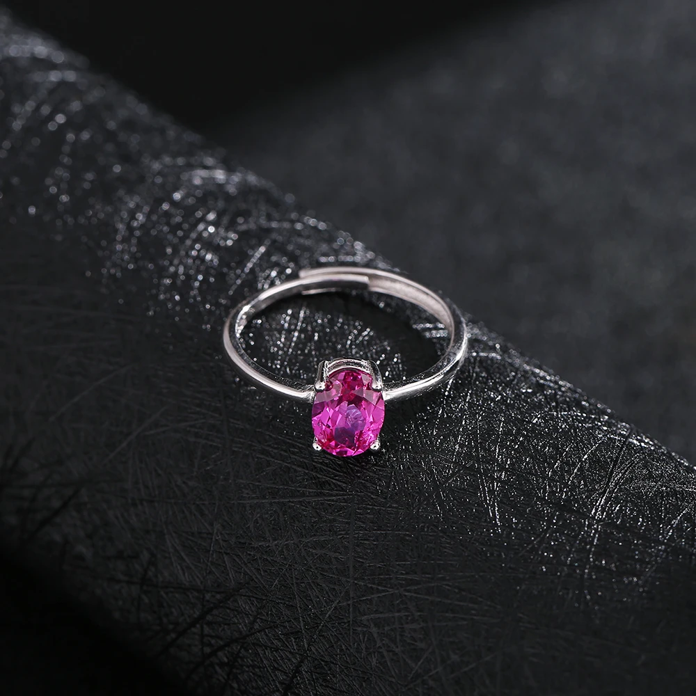 LANCAI простой стиль 1.8ct Рубин/Гранат/цитрин/Изумруд/период/Топаз/аметист кольцо
