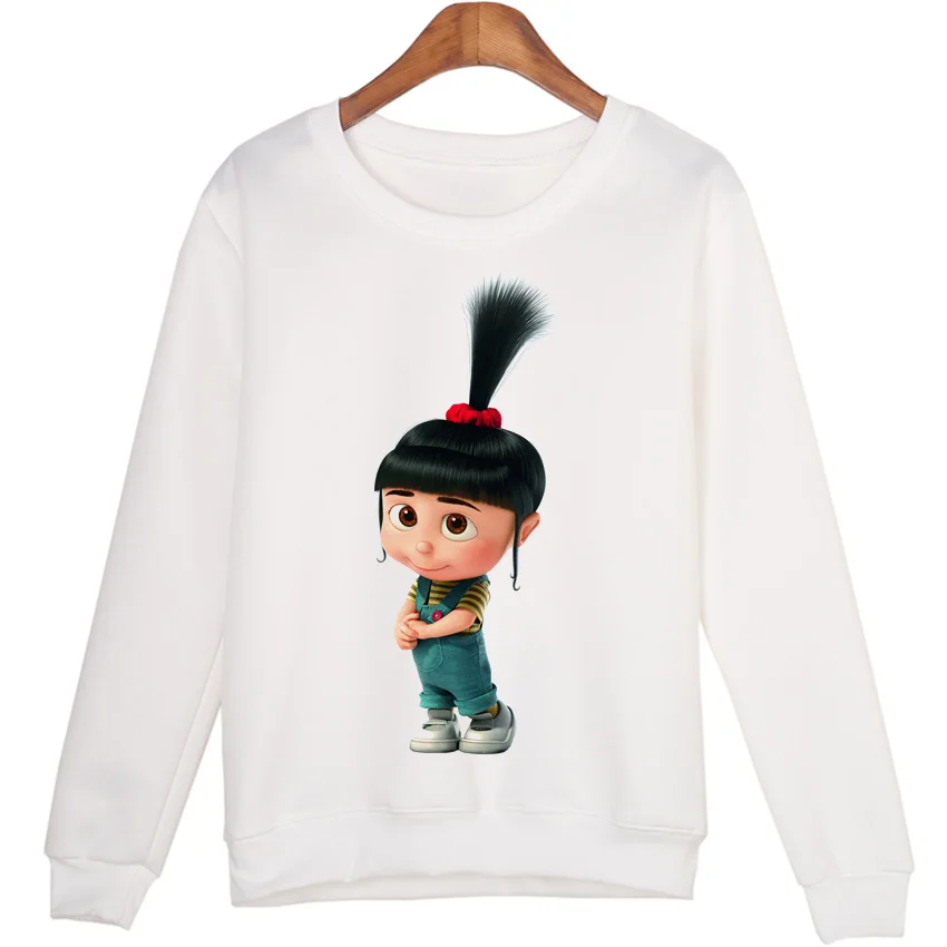 Color 6 3D Белый свитшот для женщин с мультяшным принтом sudaderas mujer harajuku Миньоны толстовки плюс размер XL - Цвет: Color 6