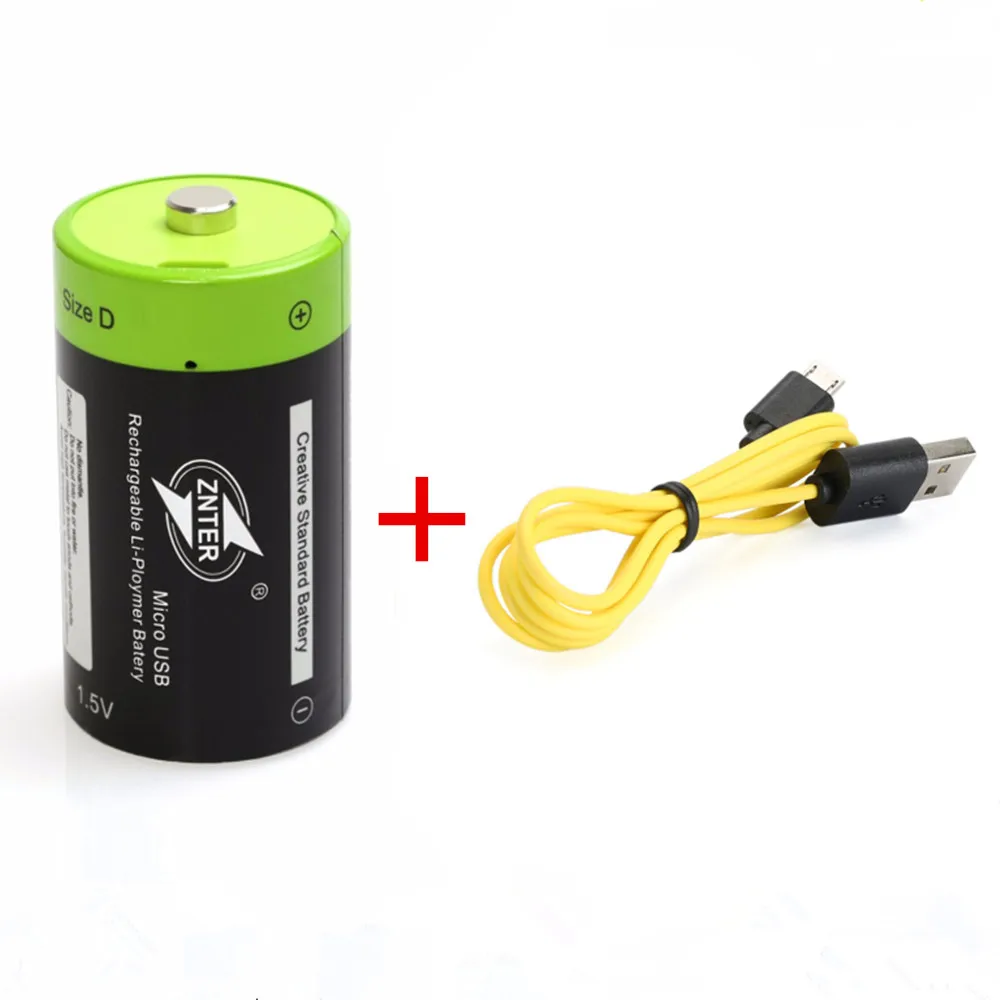 E Горячая Распродажа ZNTER 1,5 V 4000mAh Батарея Micro USB аккумуляторная батарея D Lipo LR20 батарея Быстрая зарядка через кабель Micro USB - Цвет: E