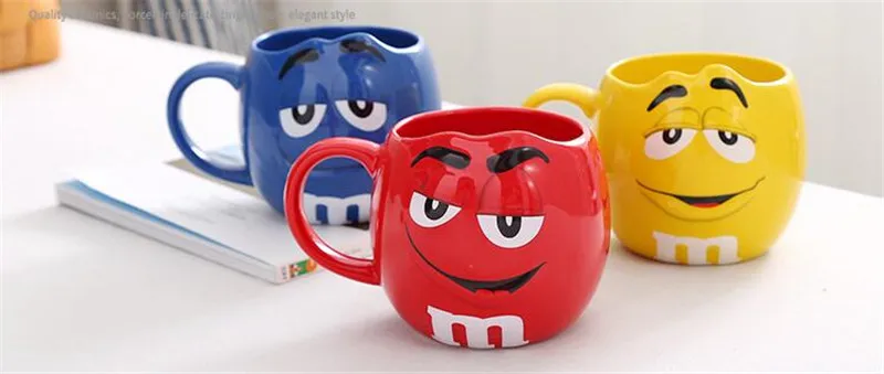M& M кружки для кофе завтрак чайные чашки и кружки с ложкой керамическая большая емкость mark творческая посуда