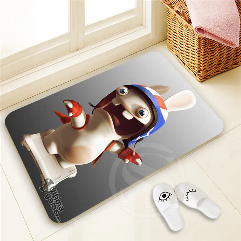 H-p958 пользовательские Raving Rabbids#3 двери Коврики Домашний Декор Высокое качество узор двери Коврики пол Коврики ноги площадку sq00806# h0958 - Цвет: Красный