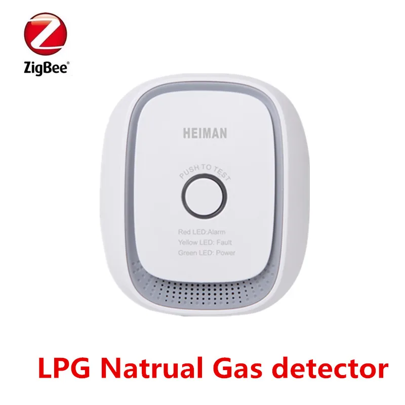 Акция Heiman Zigbee сигнализация утечки газа Смарт природного газа, угля, сжиженного нефтяного газа горючих датчик утечки газа ЕС США или Великобритании для варианта