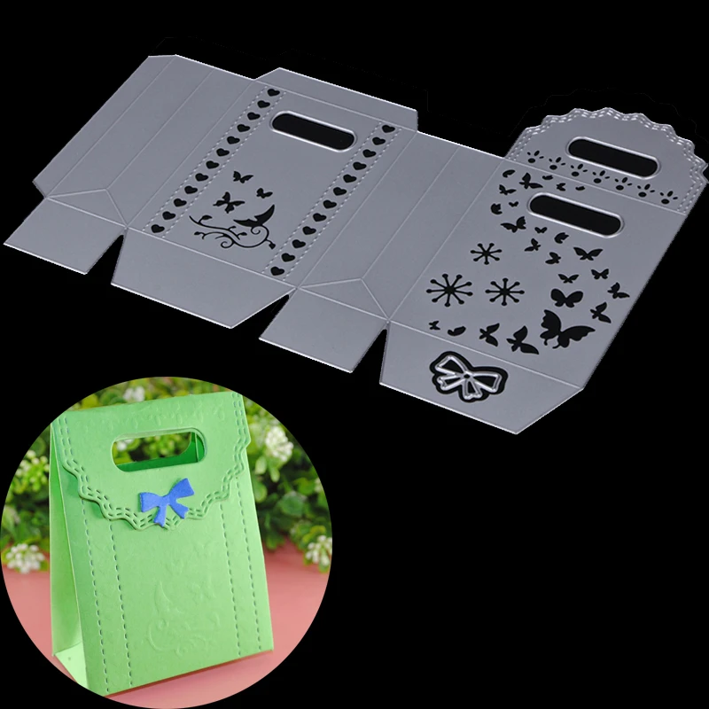 Подарочная коробка металлическая режущая форма трафареты портативная для