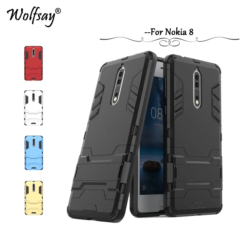 Чехол wolfsay для Nokia 8 чехол TA-1004 TA-1012 тонкий Робот-броня резиновый телефона Nokia8 Fundas |