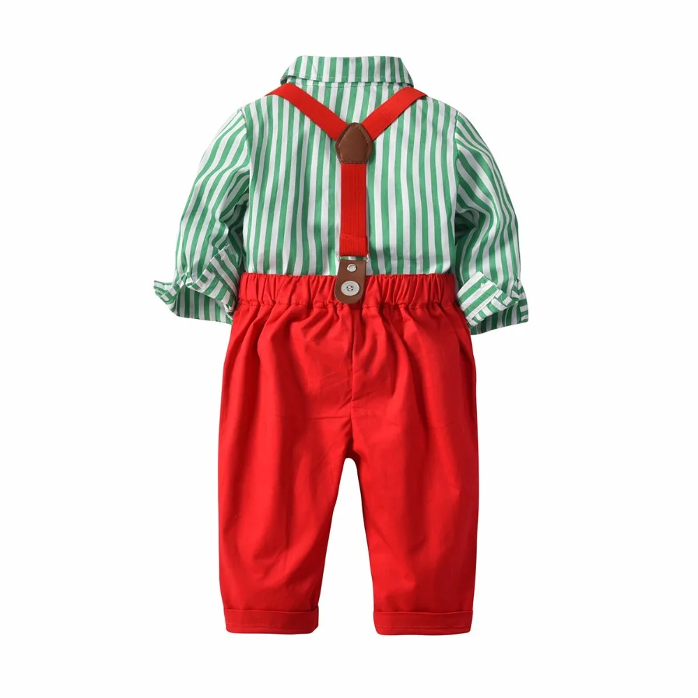 Полосатые рубашки + штаны костюм для маленьких мальчиков костюмы детские KS-1954 |