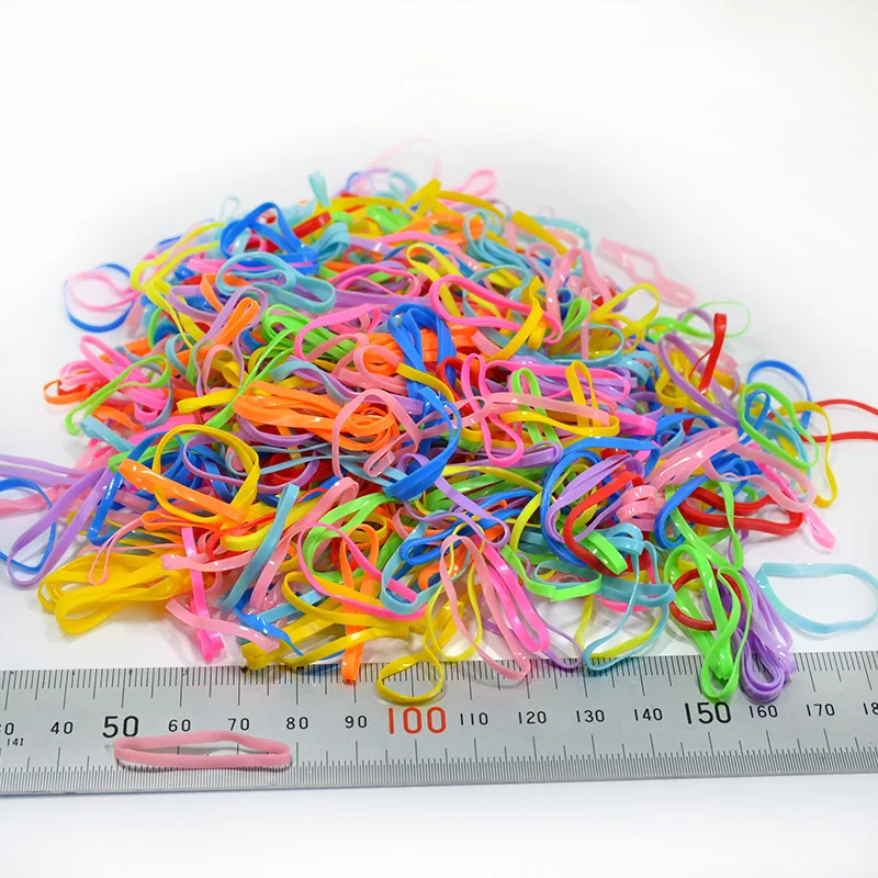 400 шт./упак. Модный Прозрачный Резинкой Женщин Девушки Эластичный Диапазон Волос