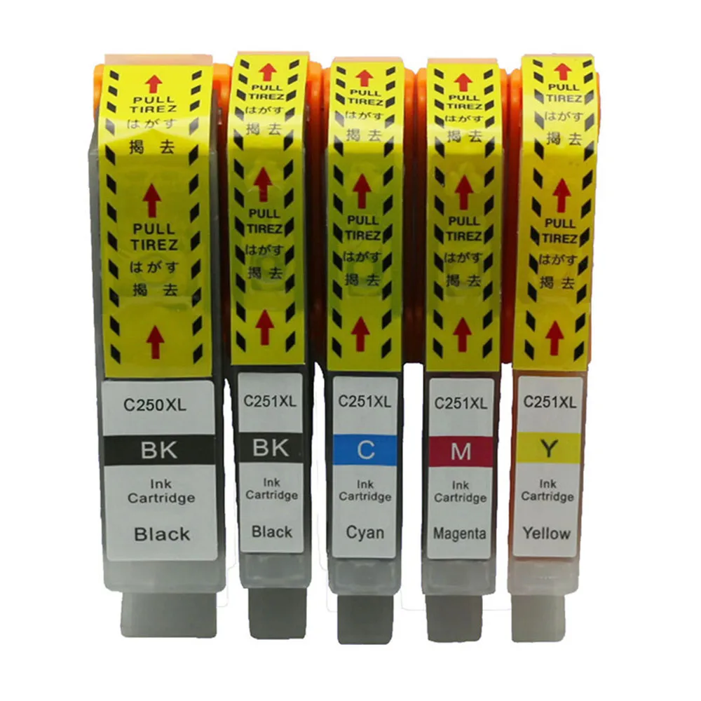 1BK 1PBK 1CYM Объемные чернила PGI 250 XL CLI 251XL чернильные картриджи, совместимые с Canon PIXMA MG7120 IP7220 MX722 MX922 MG5420 MG5422 Cartouche - Цвет: 1BK 1PBK 1CYM