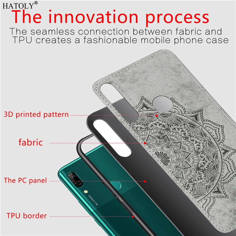 For Huawei Y9 Prime 2019 Case Rubber Shell TPU Cloth Texture Phone Cover | Мобильные телефоны и аксессуары