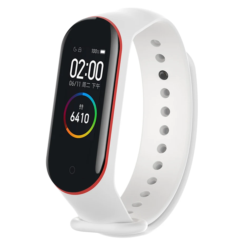 Оригинальный ремешок для браслета Xiaomi Mi Band 4 два цвета силиконовый сменные умные