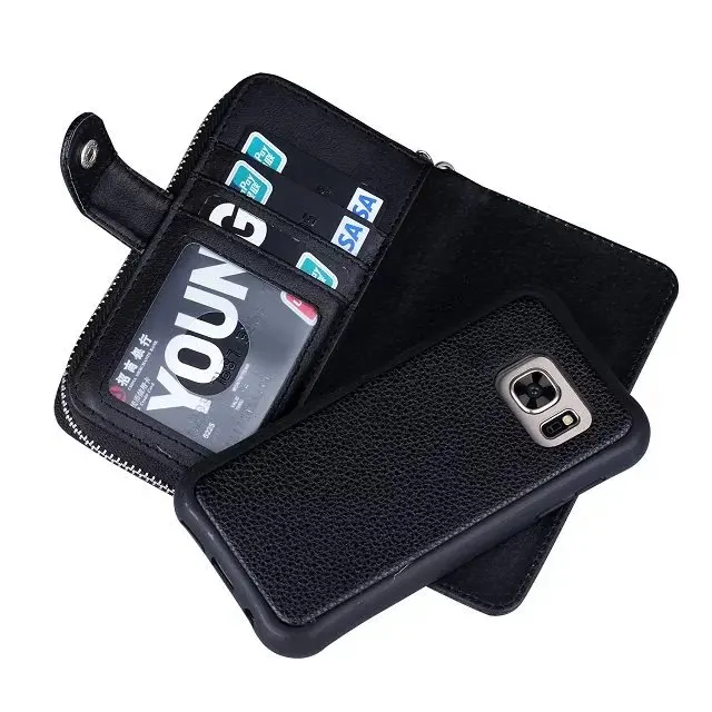 Чехол 2 в 1 для Samsung Galaxy Note 10 Plus съемный многофункциональный чехол-кошелек на