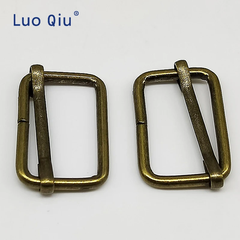

Luo Qiu 5 pcs/lot 25mm 1in Bronze Webbing adjustment buckle suspenders buckles Belt Slider Third gear deduction suspender clip