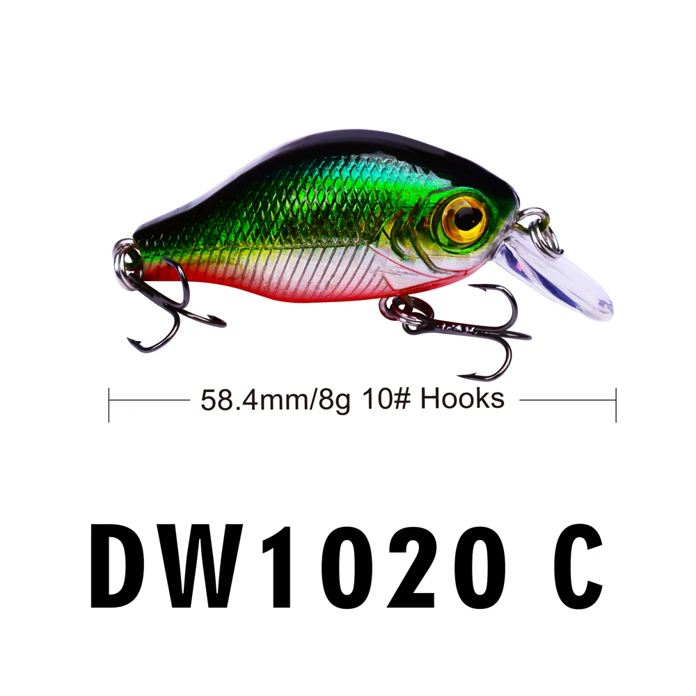 Детские рыболовные приманки 5 цветов Кривошипные 8 г 0 29 унций/6 см 2 4 &quot 10 # черные