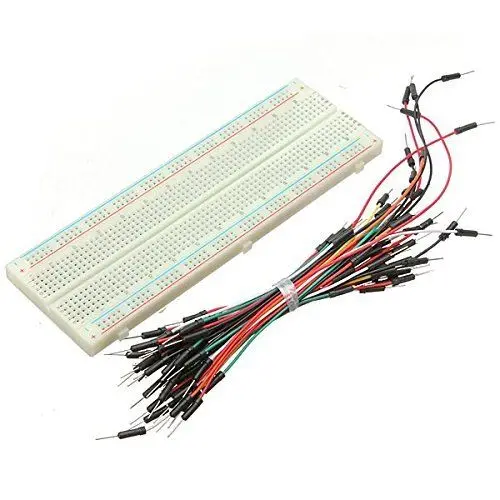 

Макетная плата PCB без пайки, 830 точек, MB102 + 65 шт. джампедов, кабели Arduino