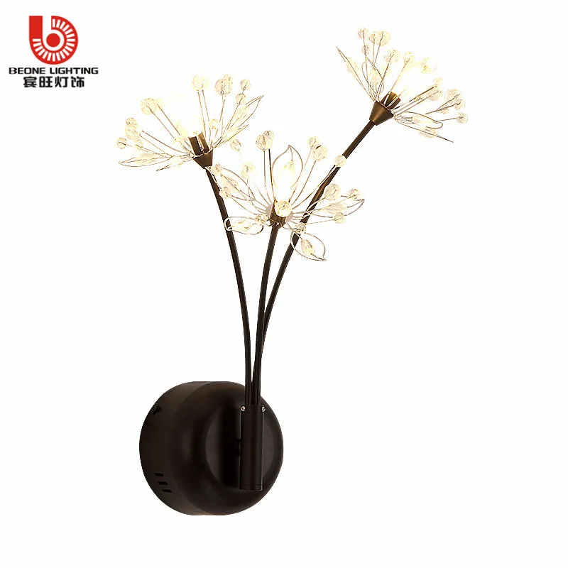 LED Crystal wall lamp Flower light Luminaria home lamps Bathroom mirror front lights Modern Art Lighting Indoor Decoration | Лампы и