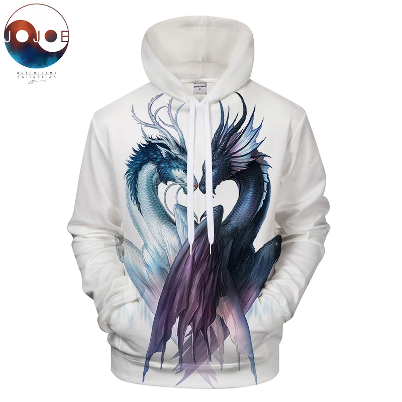 Толстовки с капюшоном Yin and Yang Dragon by joesart 3D для мужчин и женщин брендовый пуловер