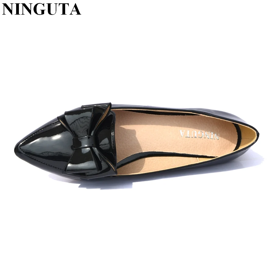 Женские балетки с острым носком модные женские туфли бантом на плоской