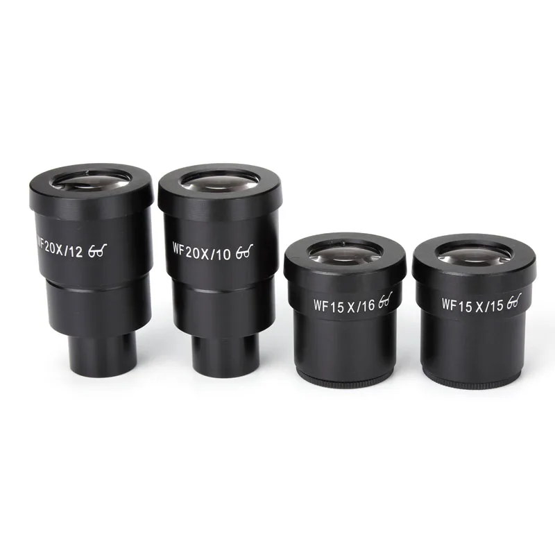 2PCS WF10X WF15X WF20X Microscope Eyepieces for Stereo Microscope Wide Field High Eyepoint Eyepiece Lens Ocular Accessories div 0 1mm microscope ocular micrometer slides calibration ruler microscope eyepiece reticle micrometer diameter 19mm 23mm 27mm