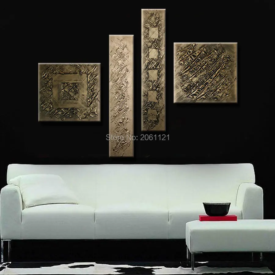 Ручная роспись ретро позолоченная настенная живопись бронзовая антизолотая