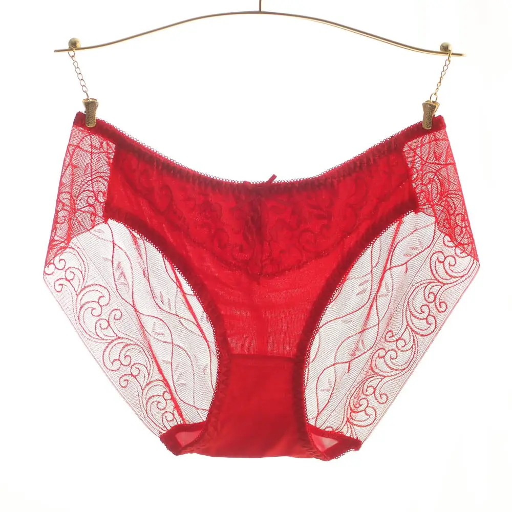 

5pcs/lot Wholesale Women's Panties Seamless Briefs Lace Breathable Underpants Female Bow Girls Underwear Intimates Panty 1624P5