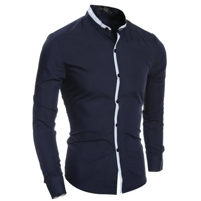 Zeeshant Для мужчин с длинным рукавом 2018 бренд мужской Slim Fit Модные Волшебный цвет