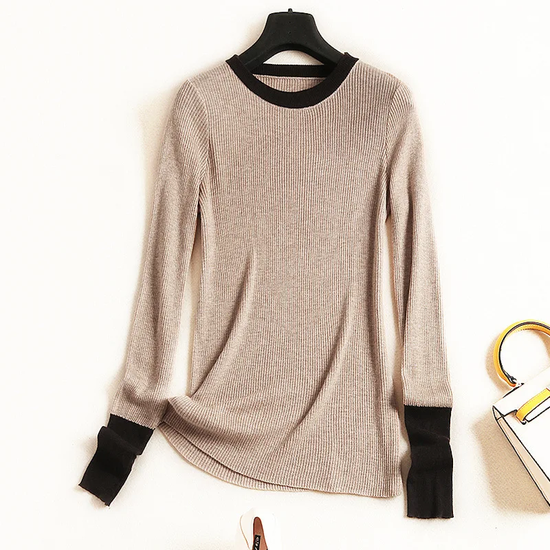 2018 новые модные женские свитер осень и зима новый Круглый воротник Длинные