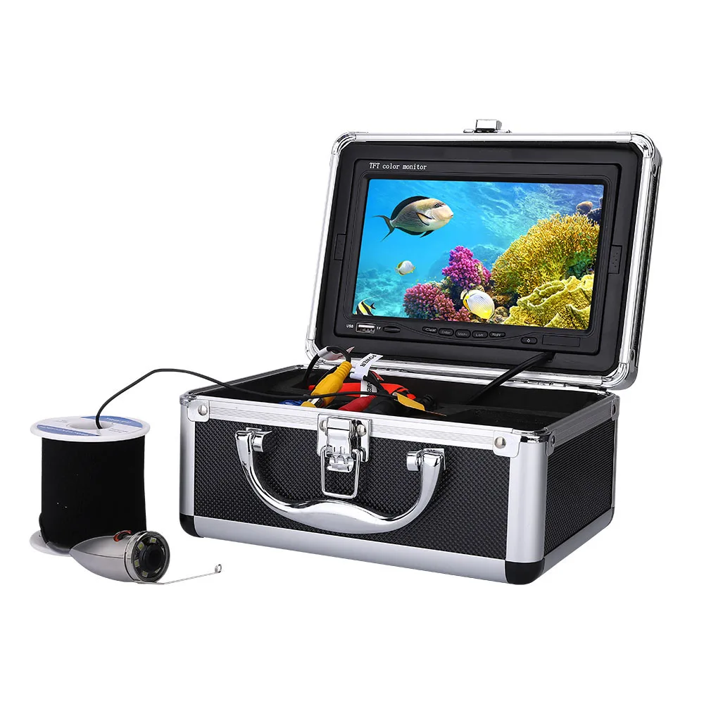 Продажа 30 м кабель рыболокатор с цветной CCD HD 1000TVL подводная рыбалка видео камера 7 дюймов цветной TFT монитор с HD TF DVR рекордер