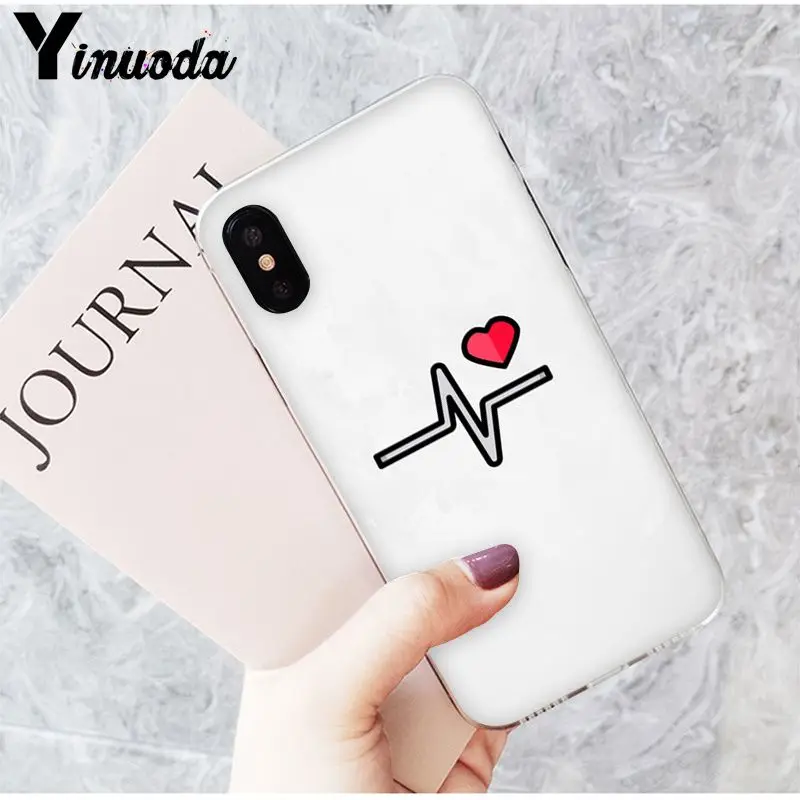 Yinuoda медсестры &quotмедицина&quot Сердце чехол для сотового телефона Apple iPhone 8 7 6 6S Plus X