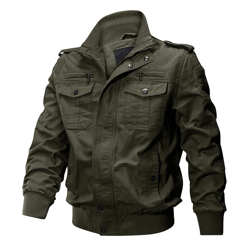 Army green TACVASEN куртки мужские зимние военные страйкбол Куртка бомбер пальто пилот куртка ВВС Повседневная карго куртка мужская одежда - Цвет: Army green